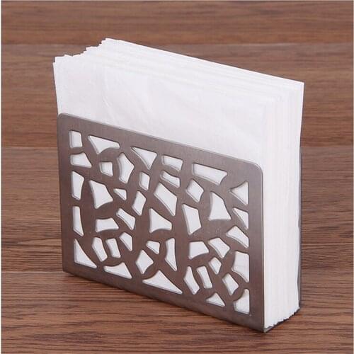 Stainless Steel Napkin Holder Napkin Clip Napkin Rack Box Serviette Holder Organizer Tissue Dispenser Storage Case Table Decor