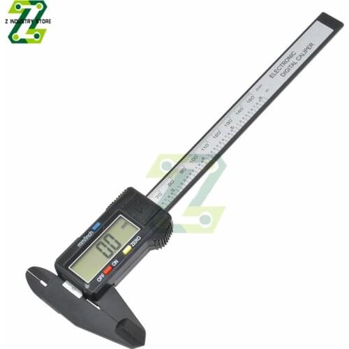 150mm 100mm LCD Digital Electronic Carbon Fiber Composite Vernier Calipers Micrometer Ruler Digital Calipers