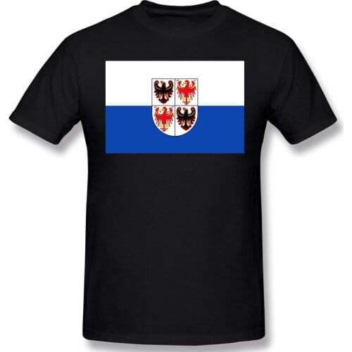 Flag Of Trentino-South Tyrol Funny Novelty Mens Basic Short Sleeve T-Shirt regions of Italy Tops Tees European Size