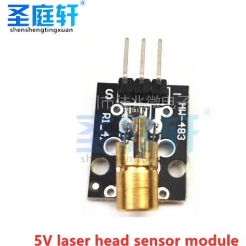 KY-008 650nm Laser Sensor Module 6mm 5V 5mW Red Laser Diode Spot Copper Head for Arduino