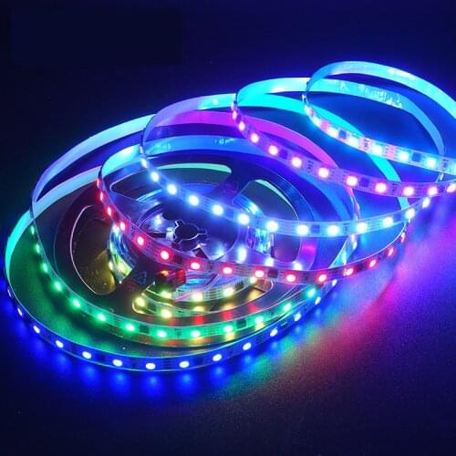 5M WS2811 5050 RGBW DC12V SMD Flexible Linear Light Neon Sign Smart Pixels Full Color LED Strip
