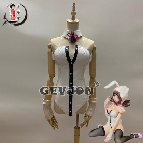 Game Danganronpa Nanami ChiaKi Cosplay Costume White Sexy Bunny Girl Jumpsuit Full Set Role Play Clothing High-End Custom-Make