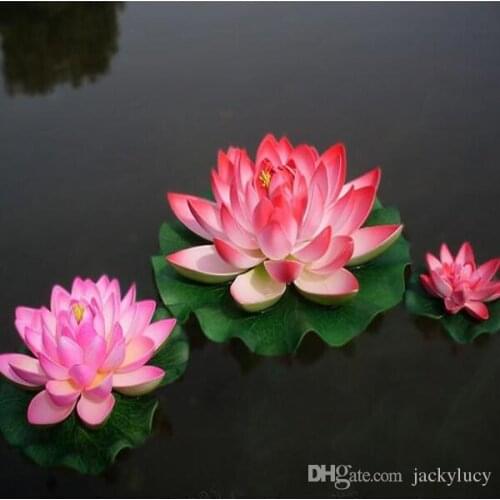 30cm Big Size Simulation Artificial Silk Lotus Flower Floating Water Flowers For New Year Home Wedding Decoration Supplies