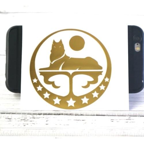 JS-001#6*6cm Chechnya Chechen Republic of Ichkeria Chechen wolf cool nickel metal car stickers decals for Car Styling Laptop