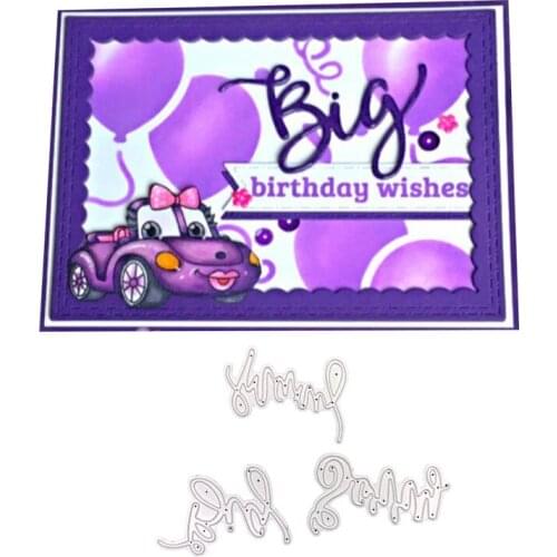 Julyarts Word Metal Cutting Dies Craft Metal Letter Cutting Dies for DIY Scrapbooking Paper Card Knife Mould