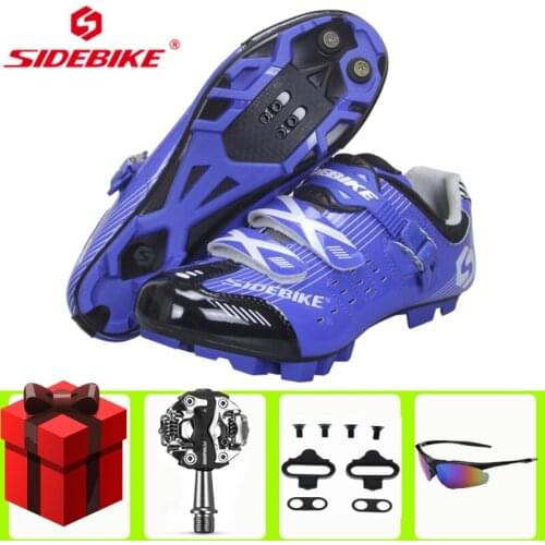 Sidebike Mountain Bike Cycling Shoes Men Sneakers Sapatilha Ciclismo Mtb SPD Pedals Self-locking Breathable Superstar Sneakers