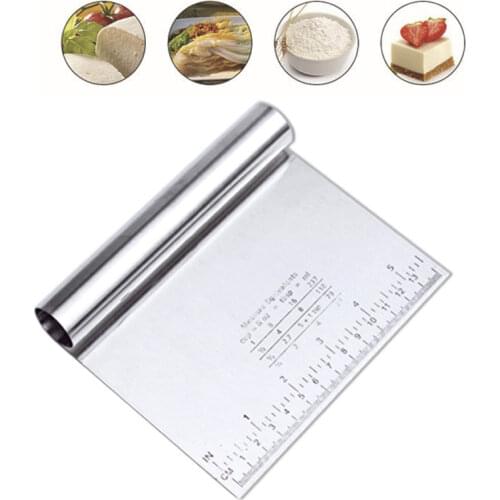 1Pcs Cozinha Baking Pastry Spatulas Stainless Steel Patisserie Pizza Dough Scraper Cutter Kitchen Tool Cake Decorating Tools 25