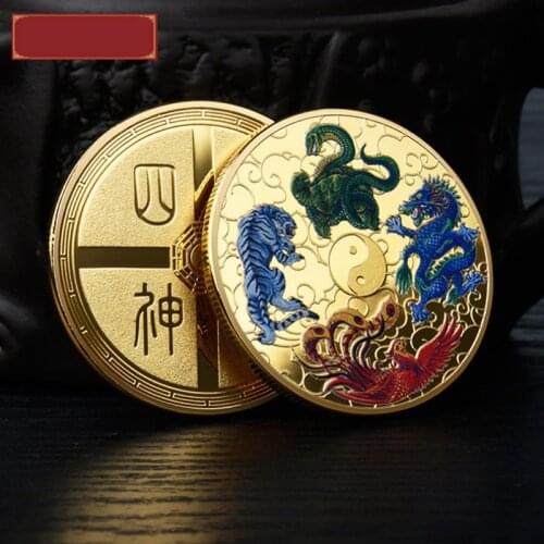 Beautiful Chinese Ancient Mythical Creatures Dragon Tiger Challenge Silver Coin Australia 1oz Elizabeth Souvenir Gifts