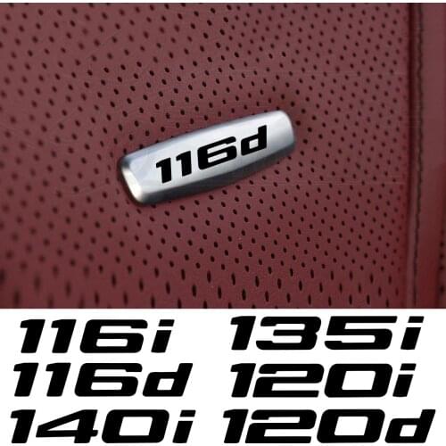 Car Chair Seat Sticker Front Seat Tuning Badges Metal FOR BMW 1 series E81 E82 E84 E87 E88 F20 F21 118i 120d 140i X1 accessories