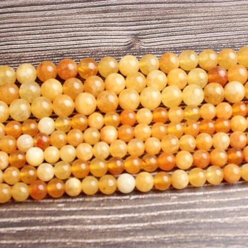 LanLi natural jewelry 6/8mm topazs loose Beads DIY men and women Bracelet Necklace anklet Accessories