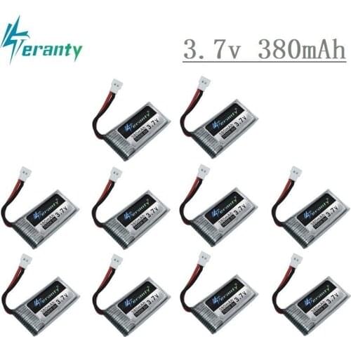 Original Lipo Battery For Hubsan X4 H107 H107L H107D JD385 JD388 RC Helicopter Spare Parts 3.7V 380mah Drone battery 752035