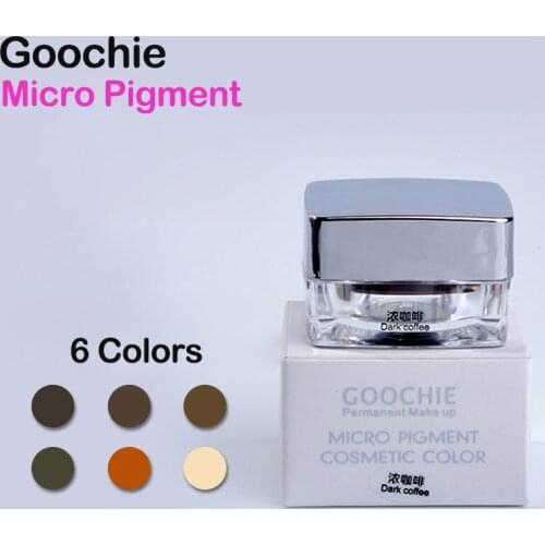Goochie Permanent Makeup Microblading Eyebrow pigments for tattoo Eyebrow&Lip Tattoo Ink Micro Pigment 6 Colors Available