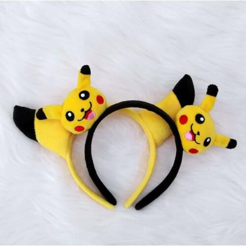 Pokemon Hair Band Pikachu Cartoon Character Image Headband Girl Cute Style Beam Headbands Birthday Gift