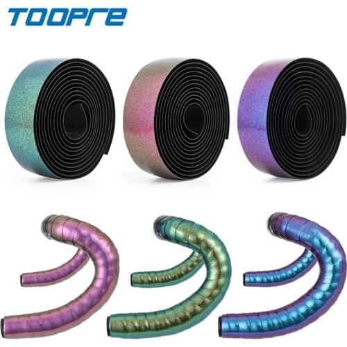 TOOPRE chameleo color Professional Cycling Road Bike bar Tape TOP Quality EVA PU Bicycle Handlebar Tape Soft Anti-Vibration Wrap