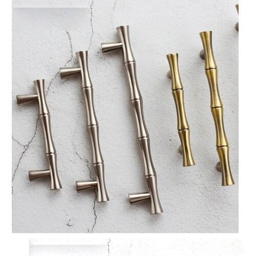 Drawer Handles Dresser Handles Bamboo Bronze Pulls Handles / Cabinet Handles Kitchen Hardware Furniture Decoration Noble Knobs