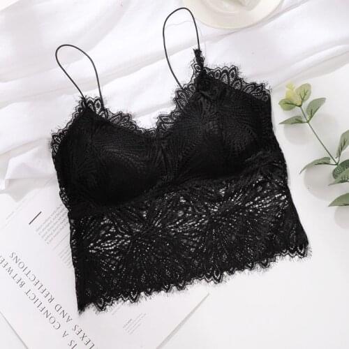 Sexy Women Lace Bras Seamless Solid Color Back Underwear Lady Floral Wrapped Chest Tube Bras