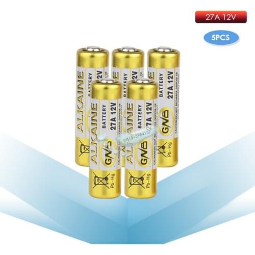 Kpay 5PCS 27A 12V dry alkaline battery 27AE 27MN A27 for doorbell,car alarm,walkman,car remote control etc