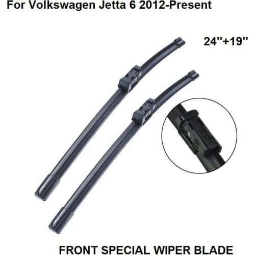 Front Window Wiper Blade For VW Jetta 6 2012-Present 24"+ 19" High Quality Natural Rubber Clean Front Windshie