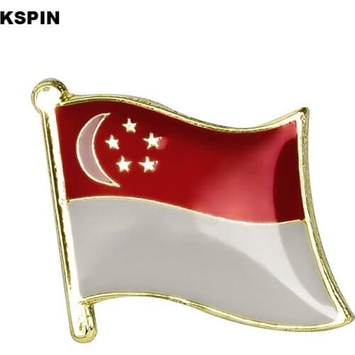 Singapore flag lapel pin badge pin 300pcs a lot Brooch Icons KS-0192