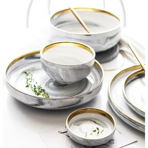 Textured Phnom Penh Ceramic Tableware Nordic Style Tableware Dessert Western Food Dishes High-End Porcelain Tableware Set