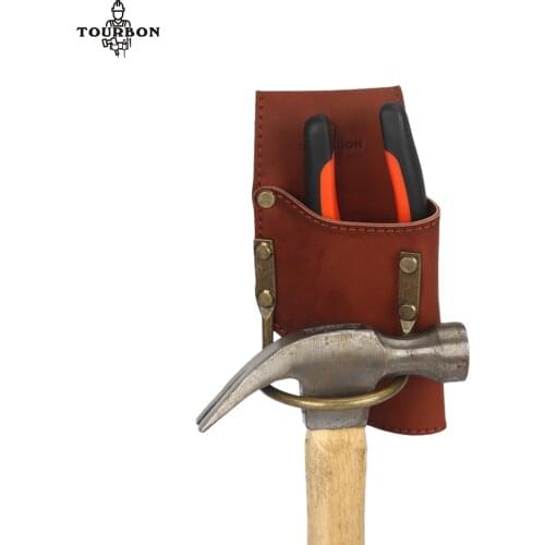 Tourbon 2-in-1 Pliers & Hammer Holder Heavy Microfiber Leather Tools Pouch Holder Holster