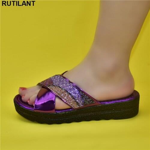 New Arrival Italian Women Wedding Shoes Decorated with Rhinestone Shoes for Wedding Women Plus Size Women Shoe 43 Open Toe Pumps