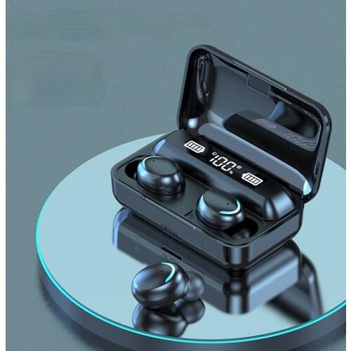 Smart Digital Display Bluetooth 5.0 Earphones Wireless Bluetooth Sports Headset Battery Prompt In-ear Stereo Headset Microphone