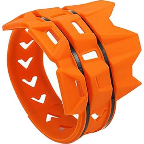 Universal Motorcycle Exhaust Muffler Silencer Protector Guard Cover Heat Resistant , Orange, 38.8x4.5x11cm