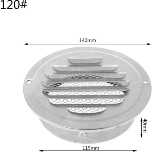Stainless Steel Exterior Wall Air Vent Grille Round Ducting Ventilation Grilles