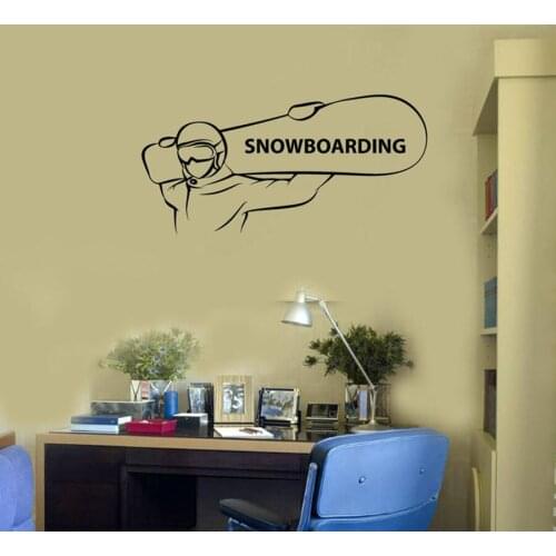 Snowboarding Vinyl Wall Decal Snowboarder Extreme Winter Sports Stickersfor Living Room Mural Modern Home Decoration C004