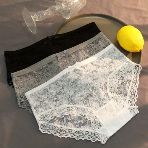 Women Lace Panties Intimate Accessories Sexy Lingerie Black White Fancy Panties And Briefs Beautiful Underwear Free Shipping