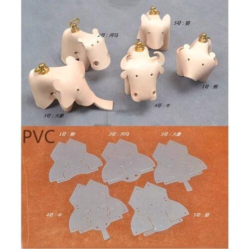 1 Set Sewing Pattern Pvc Template Diy Leather Sewing Pattern Pvc Template Leather Craft Making 5 Animal Style