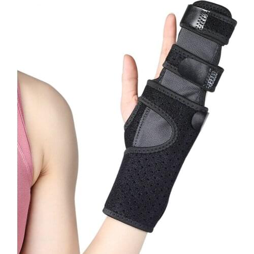 1pc Multi-functional Finger Fracture Valgus Sprain Fixed Splint Wrist Sprain Guard Adjustable Wrist Support Strap Protector