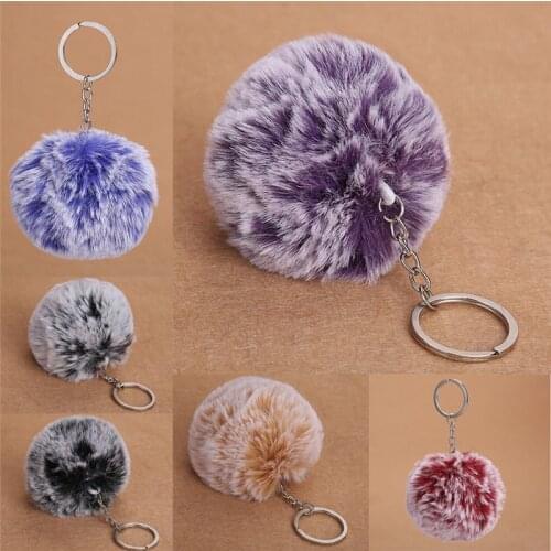 1PC Women bag key chains pompon porte Fur clef pompom keychain pom pom ball Muti Style High Quality And Inexpensive