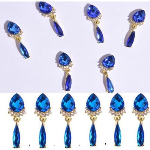 10pcs/Lot Glass Crystals Nail Art Rhinestones For Nail Charms Gems Stones Decoration Craft Jewelry DIY Diamond Pendant JE415-428