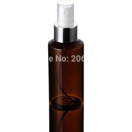100ml Green/Brown PET BOTTLE or toilet water bottle or mist spray bottle with silver spray pump