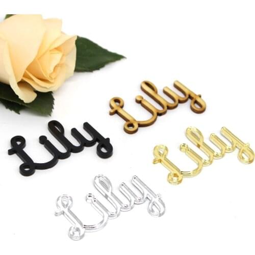 1x Personalized Wedding Seat Place Names, Name Place Cards, Custom Laser Cut Guest Names Events Party Table Centerpieces Decor