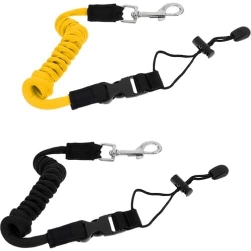 2 Pieces Safety Kayak Boat Paddle Leash Fishing Rod Lanyard Canoe Paddle Coiled Leash Fishing Rod Lanyard