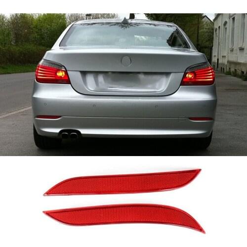 63146915039 63146915040 1 Pair Rear Bumper Reflector Light Left & Right Replacement for BMW 5 Series E60 2004-2007