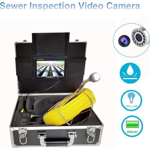 7inch Monitor 23mm Industrial Pipe Sewer Inspection Video Camera Waterproof 720P HD 1000TVL Drain Endoscope 20M/30M/40M/50M