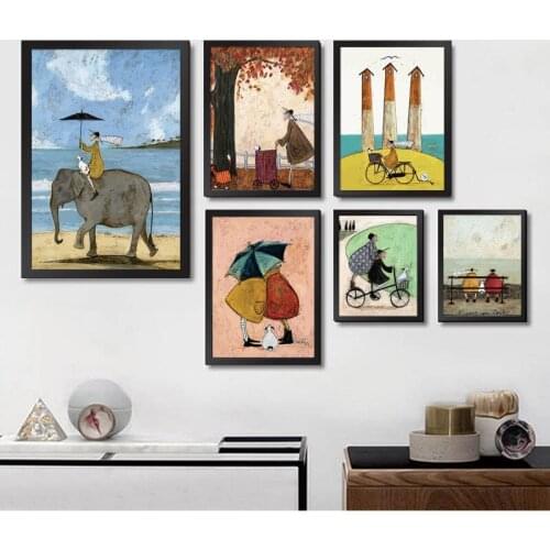 Nordic Retro Abstract Art Canvas Painting Poster Prints Wall pictures for living room kids bedroom Home Decor No Frame DP0277