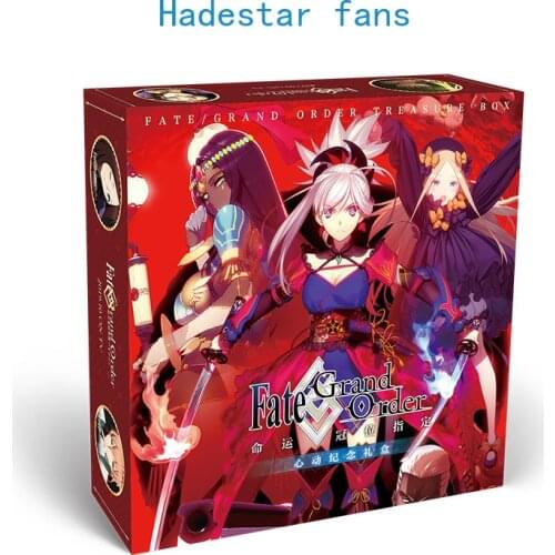 Anime fate grand order little gift box fatego package toy postcard badge stickers bookmark sleeves bracelet Storage Box gift