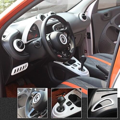 For Mercedes new Smart 453 Fortwo forfour Car interior styling white ABS plastic decoration modification accessories 2015-2020