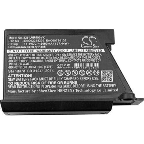 EAC62218202 EAC62076601 VR34406LV VR34408LV Vacuum Replacement Battery Bateria Accu Rechargeable Akku Bateri Cameron Sino