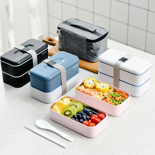 Eco Friendly Lunch Box Bento Food For Kids Student Packed Bag Conservation Childrens Meal Prep Containers Microwave Heated
