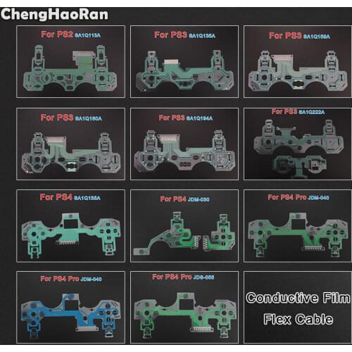 ChengHaoRan For PS2 PS3 PS4 Controller Conductive Film Flex Cable For PS4 Pro Slim Joystick Repair Part,JDM 030 040 JDS-055