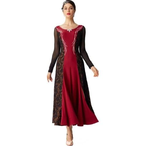 M-19200 Smooth Dance Competition Dresses Adult New Sexy Long Modern Practice Dress Samba Ballroom Dancing Clothes For Sale
