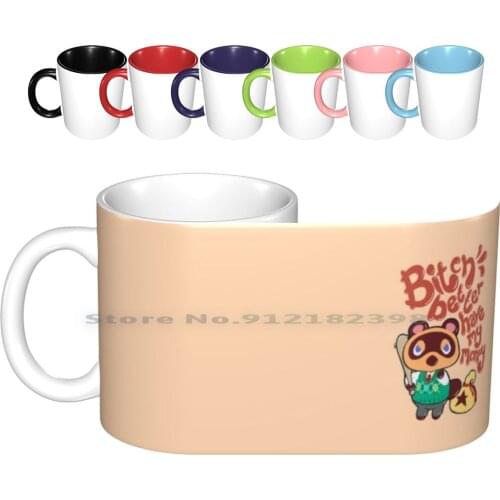 Better Have My Money Ceramic Mugs Coffee Cups Milk Tea Mug Video Games Gaming Gamer Funny Videogames Animal Raccoon Money Hip