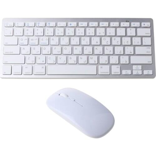 2.4G Wireless Ultra Thin Full Size Silent Keyboard Mouse Set for Notebook Laptop P9YE