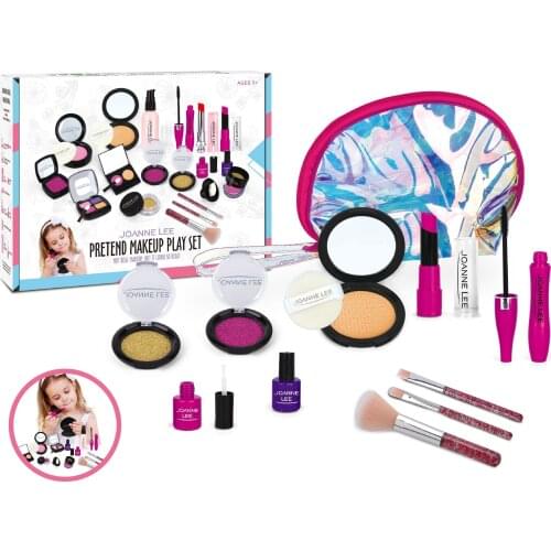 Princess Makeup Set- Pretend Purse Make Up Kit for Girls My First Princess Beauty Set Toddles Dress Up Toy